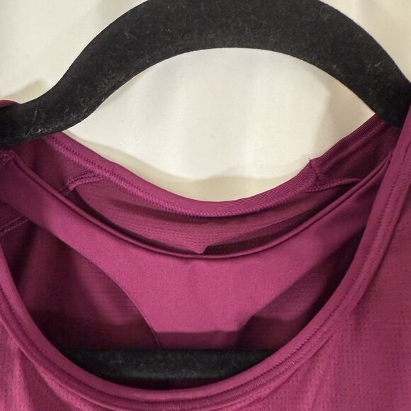 Nike Air Sport Bra Women's Medium Burgundy Mesh Back Breathable Pullover - Picture 4 of 7